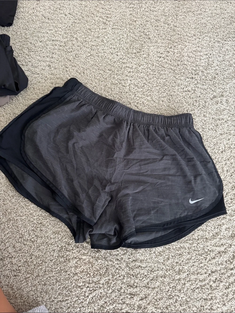 Nike Women’s Black Athletic Running Shorts with Reflective Swoosh